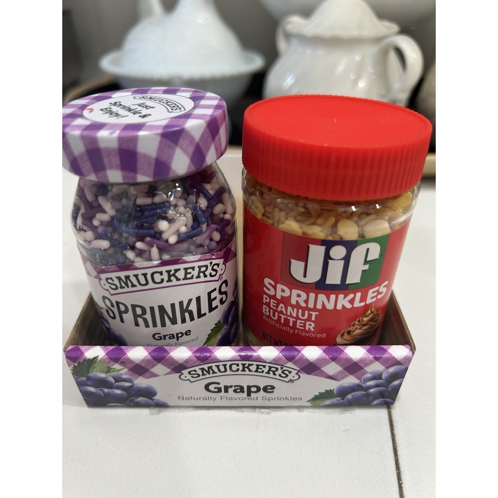 Jif Peanut Butter Sprinkles & Smucker Grape‎ Sprinkles, 2.82 oz Set
